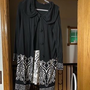 Can be worn as cardigan or dress